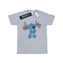Disney Męska Koszulka Lilo And Stitch Little Devils (XL 8,5-9 / Jasnoszary) Disney