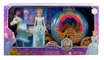 DISNEY PRINCESS LALKA KOPCIUSZEK + KARETA 60cm + Akcesoria - Księżniczki Disneya