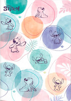 Disney ZESZYT A5, 60 KARTEK, KRATKA Z MARGINESEM, STITCH w kratkę