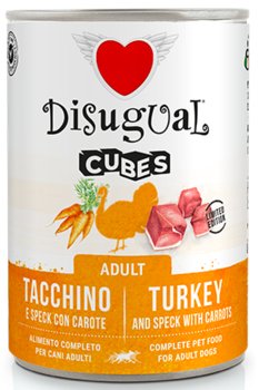 Disugual Mokra Cubes Indyk Szynka Marchewka 400g - Disugual