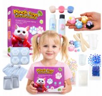 DIY ZESTAW DO TWORZENIA KOCI ŁAPEK DLA DZIECI ZRÓB TO SAM SQUISHY ZABAWA OKAMI
