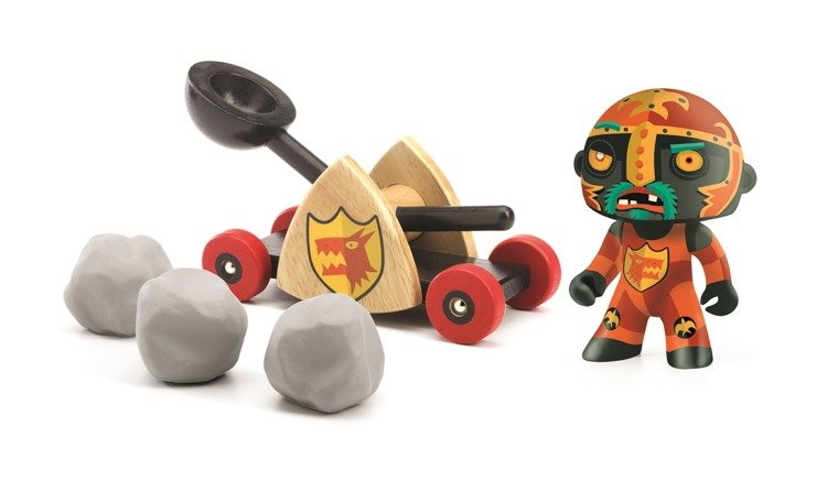 Djeco, Arty Toys, Figurka kolekcjonerska, Wojownik z katapultą Blady