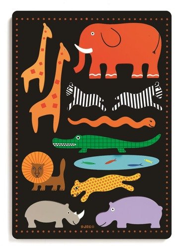 Djeco, drewniana układanka Safari