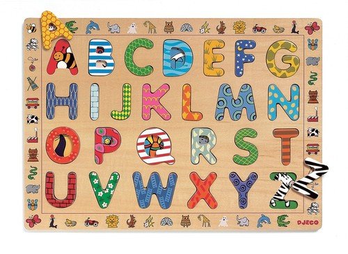 Zdjęcia - Puzzle i mozaiki Djeco , puzzle drewniane Alfabet 