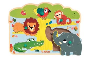 Djeco, puzzle drewniane Zwierzątka w zoo - Djeco