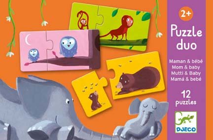 Djeco, puzzle, Mama i dziecko, 12 el.
