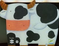 Djeco, puzzle w pudełku Krówka