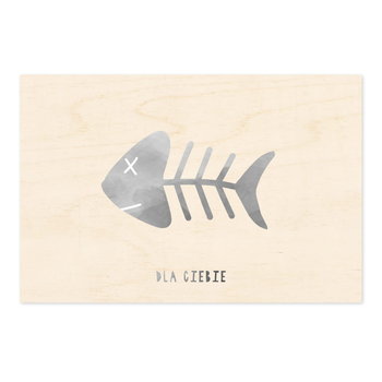 Dla Ciebie z rybką - drewniana kartka okolicznościowa - Inna marka