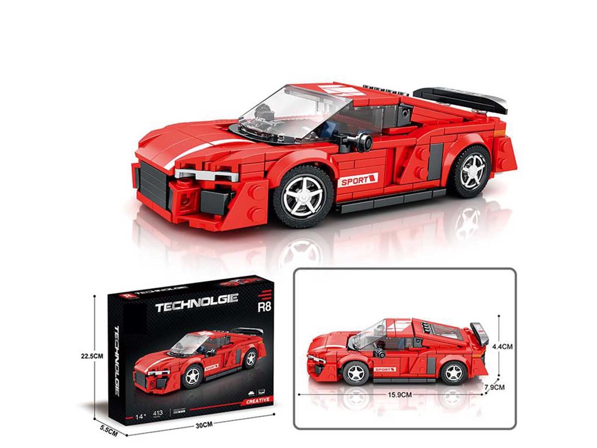 DLA DZIECI CZERWONE AUTO SPORTOWE KLOCKI - Inna marka | Sklep EMPIK.COM
