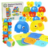 DLA DZIECI GRA ZRĘCZNOŚCIOWA SŁONIK NA SŁONIKU, Lean Toys