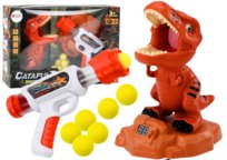 DLA DZIECI GRA ZRĘCZNOŚCIOWA STRZELANIE DO DINOZAURA, Lean Toys