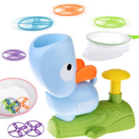 DLA DZIECI GRA ZRĘCZNOŚCIOWA WYRZUTNIA DYSKÓW PIESEK, Lean Toys