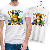 Dla Hydraulika T-Shirt biały Na Prezent z Dowolnym Nadrukiem Zdjęciem Gift