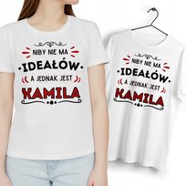 Dla Kamili T-Shirt Koszulka biała Na Prezent z Dowolnym Nadrukiem Zdjęciem