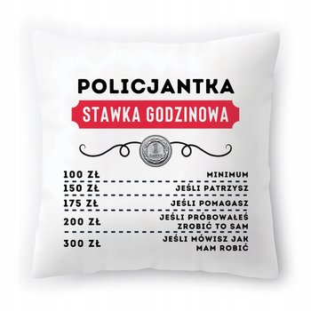 Dla Policjantki Poduszka na Urodziny na Prezent z Nadrukiem ze Zdjęciem - PoliDraw