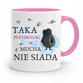 DLA PSYCHOLOGA PSYCHIATRY TERAPEUTY KUBEK RÓŻOWY z Nadrukiem ze Zdjęciem - PoliDraw