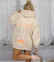 Długa bluza oversize UNISEX haftowany nadruk z kapturem Agrafka
