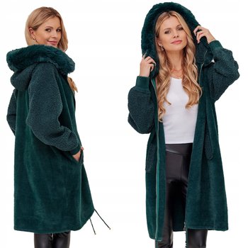 Długa Ciepła Alpaka Z Barankiem Płaszcz Z Wełną Ciepły Alpaki Z Kapturem - Soprato