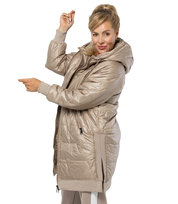 Długa kurtka z pikowaniem i rozcięciami po bokach ROMA PLUS SIZE-4XL Agrafka