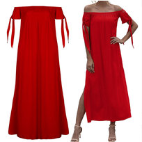 Długa Tunika Plażowa Letnia Sukienka Damska Pareo Na Plażę Zwiewna Narzutka