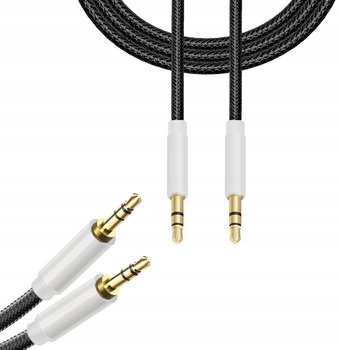 DŁUGI KABEL MINI JACK AUX 85CM AUDIO MĘSKO-MĘSKI - M-Import