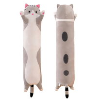 Długi Kot Kotek Maskotka Poduszka 70Cm Szary