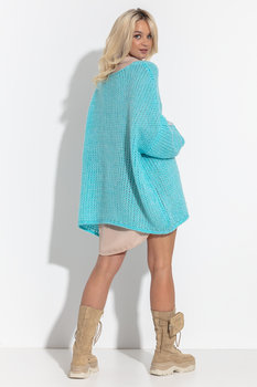 Długi sweter tunika, niebieski / Fobya - Inna marka