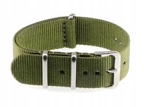 Długi, wojskowy parciany pasek nato - khaki, 20mm + teleskopy