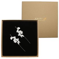 Długie lekkie koczyki kwiatowe delikatne ślub SUBTELNE eleganckie handmade KOKONET