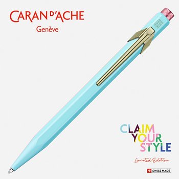 Długopis, 849 Claim Your Style ED2 Bluish Pale M, jasnoniebieski - CARAN D'ACHE