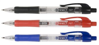 Długopis automatyczny, 0,7 mm, czerwony, 10 sztuk - Q-CONNECT