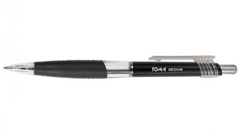 Długopis automatyczny medium TO-038, czarny - Toma