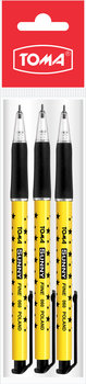 Długopis automatyczny Toma Gwiazdki Sunny czarny 3 sztuki - Toma