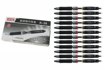 Długopis Automatyczny Żelowy 0.5 Mm Czarny 12 Szt Shan Box - Shan