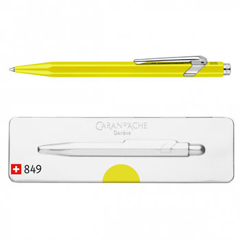 długopis caran d'ache 849 pop line fluo, m, w pudełku, żółty - CARAN D'ACHE