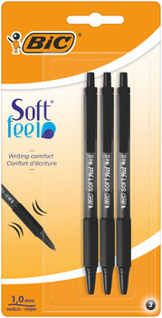 Długopis czarny Bic Soft Feel blister 3 sztuki - BIC
