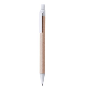 Długopis ekologiczny z kartonu, kolor biały - HelloShop