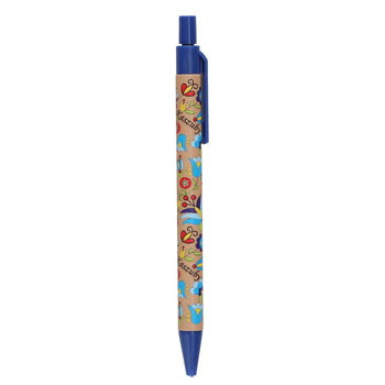 Długopis folk - haft kaszubski - niebieski - Czec