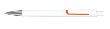 Długopis MIAMI, biały, pomarańczowy - UPOMINKARNIA