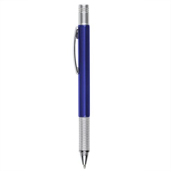 Długopis Multifunkcyjny z Linijką, Poziomicą i Śrubokrętem, ABS, Niebieski, Ø1 x 14,9 cm - HelloShop