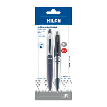 Długopis+Ołówekmech Capsule Silver Na Bl - Milan