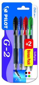 Długopis Pilot G, 2 sztuki, 4 kolory - Pilot