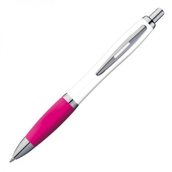 Długopis plastikowy KALININGRAD różowy-biały - HelloShop