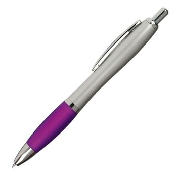 Długopis plastikowy ST,PETERSBURG fioletowy-srebrny - HelloShop