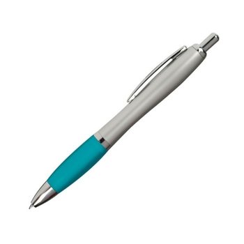 Długopis plastikowy ST,PETERSBURG turkusowy-srebrny - HelloShop