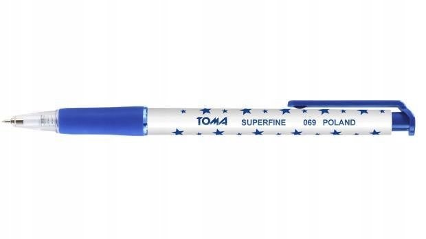 Фото - Ручка Długopis Superfine Aut. 0,5Mm Nieb.  Toma(30Szt)