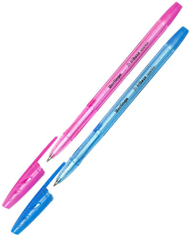 DŁUGOPIS TRIBASE SPARKLE, NIEBIESKI, 0,7 MM, MIX KOLORÓW, BERLINGO ...
