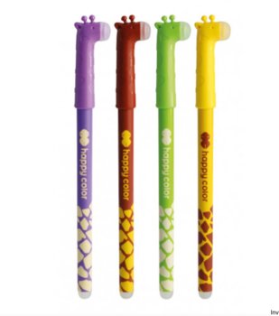 Długopis Usuwalny Żyrafy 0.5Mm Niebieski Akpb7371-3 Happy Color - Happy Color