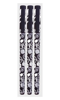 Długopis Vinson Kwiaty czarno-białe 0,7mm 3 szt zestaw - Titanum