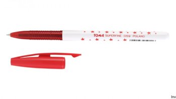 Długopis W Gwiazdki Superfine Z Supercienką Końcówką, 0,5Mm Czerwony To-059 Toma - Toma